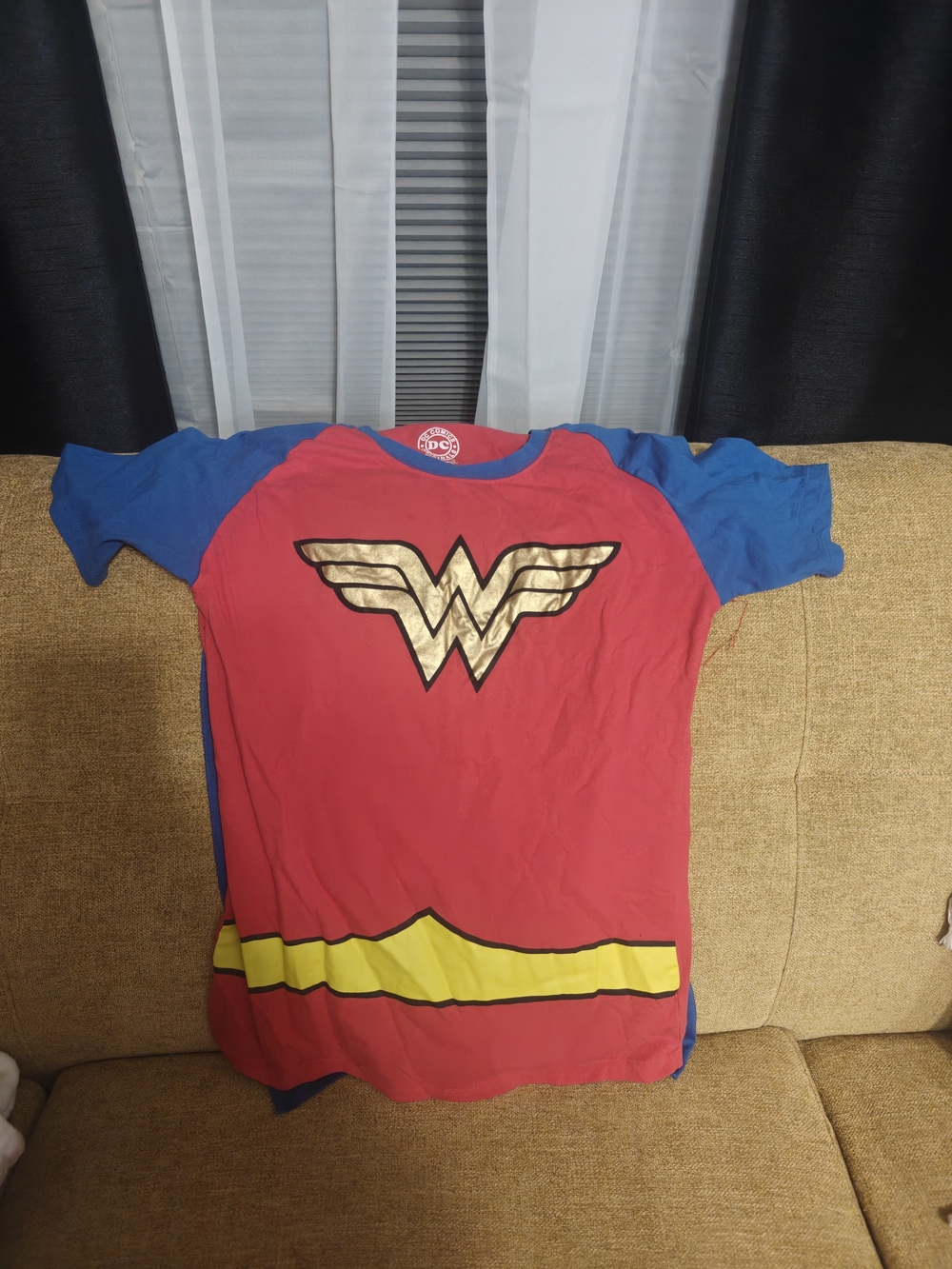 DC Wonder Woman Red, Blue & Gold Kids Costume Shirt